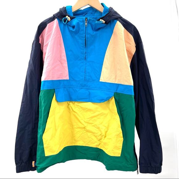 CLUB ROOM multicolor men's hoodie Jacket windbreaker 80s90s Inspired Retro Small - Picture 1 of 14